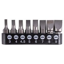 Insert Bit Set 8pce Slotted 3mm-9mm 25mm